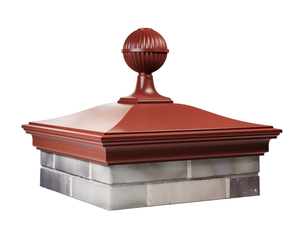 Колпак MONBLAN 520 х 520 на 2 кирпича с шаром