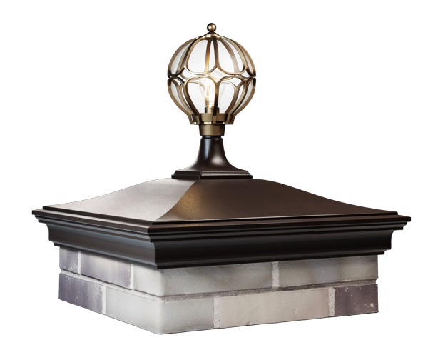 Колпак MONBLAN 520 х 520 на 2 кирпича с фонарем