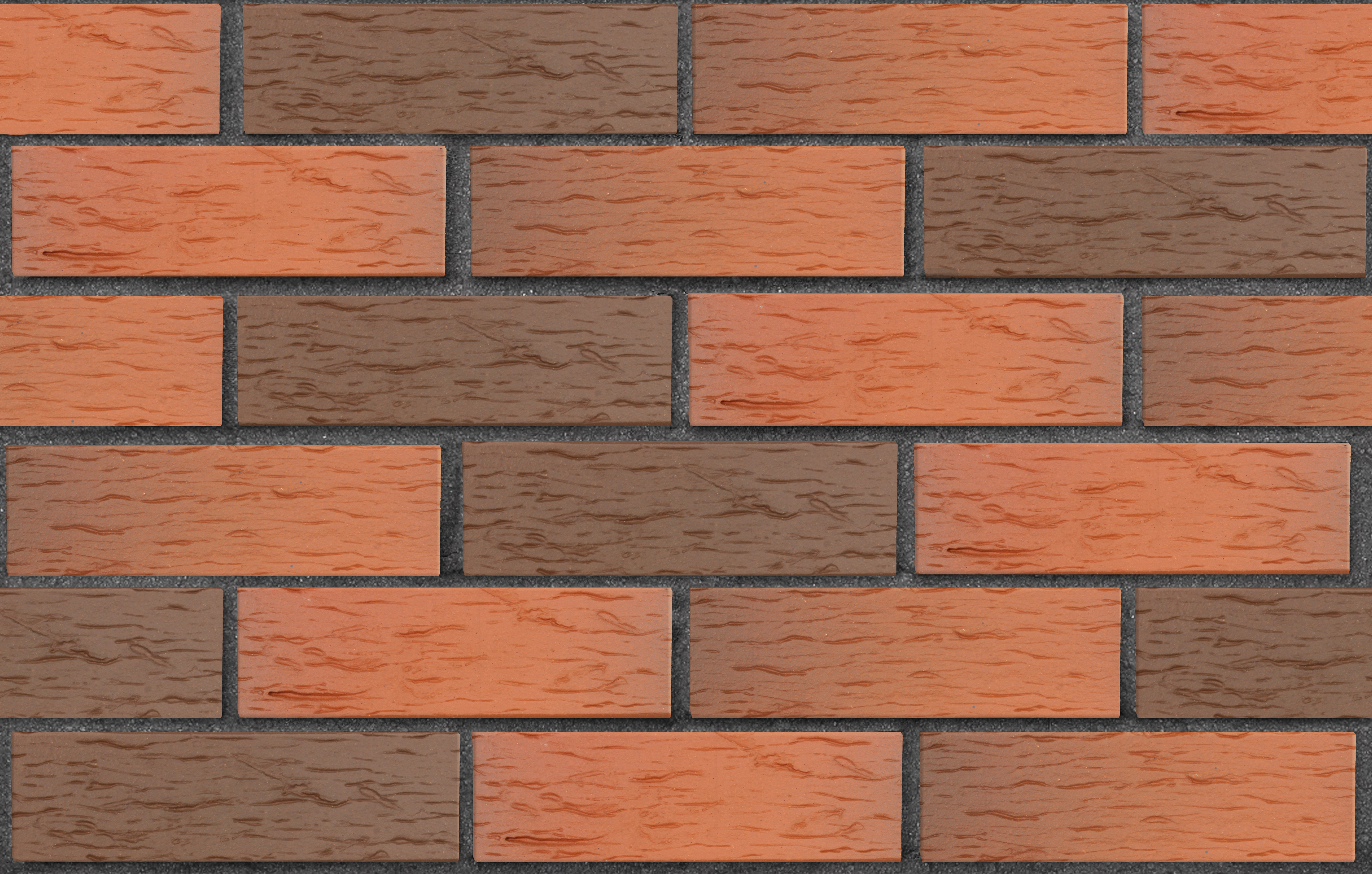 Коллекция Классика. Клинкер фасадный красный флэш "Ноттингем", поверхность береста