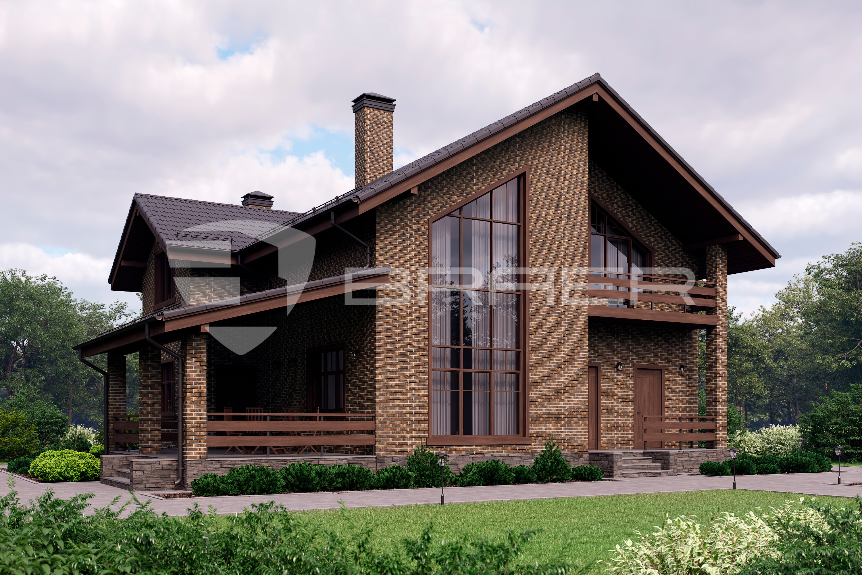 Облицовочный кирпич БРАЕР КЛАДКА LIMITED ЭТНА кора дуба 1 NF