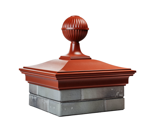 Колпак MONBLAN 385 x 385 на 1,5 кирпича с шаром