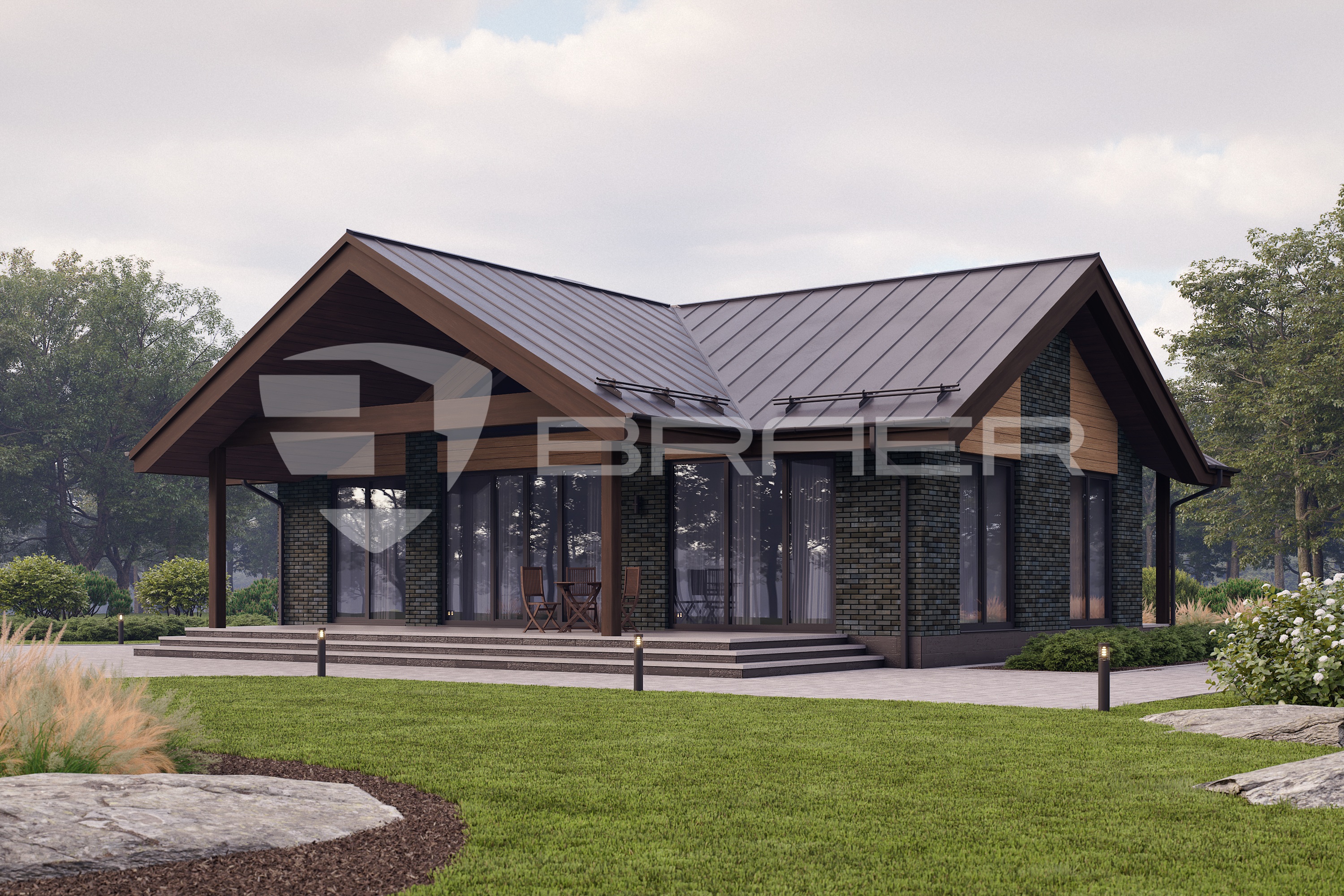 Облицовочный кирпич БРАЕР КЛАДКА НУАР Терра 1 NF