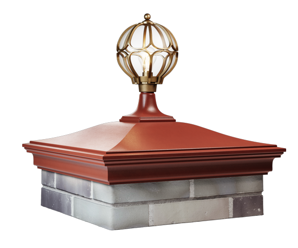 Колпак MONBLAN 520 х 520 на 2 кирпича с фонарем