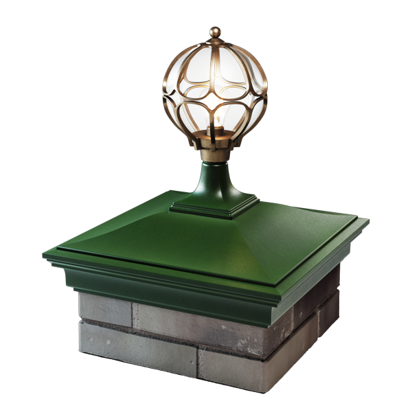 Колпак MONBLAN 385 x 385 на 1,5 кирпича с фонарем