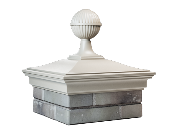 Колпак MONBLAN 385 x 385 на 1,5 кирпича с шаром