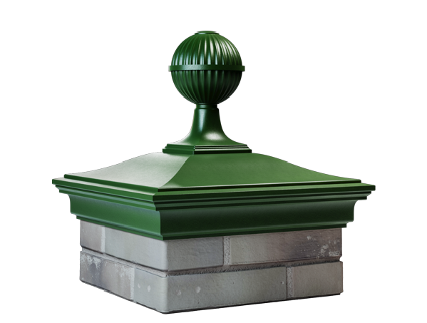 Колпак MONBLAN 385 x 385 на 1,5 кирпича с шаром