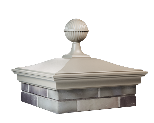 Колпак MONBLAN 520 х 520 на 2 кирпича с шаром