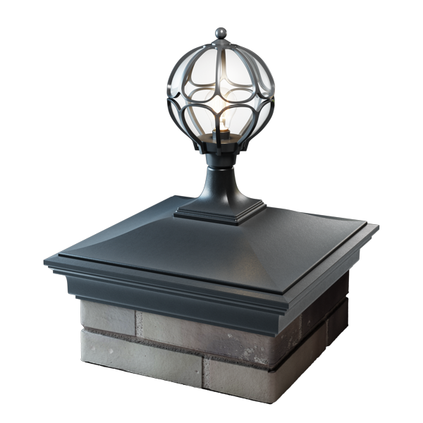 Колпак MONBLAN 385 x 385 на 1,5 кирпича с фонарем