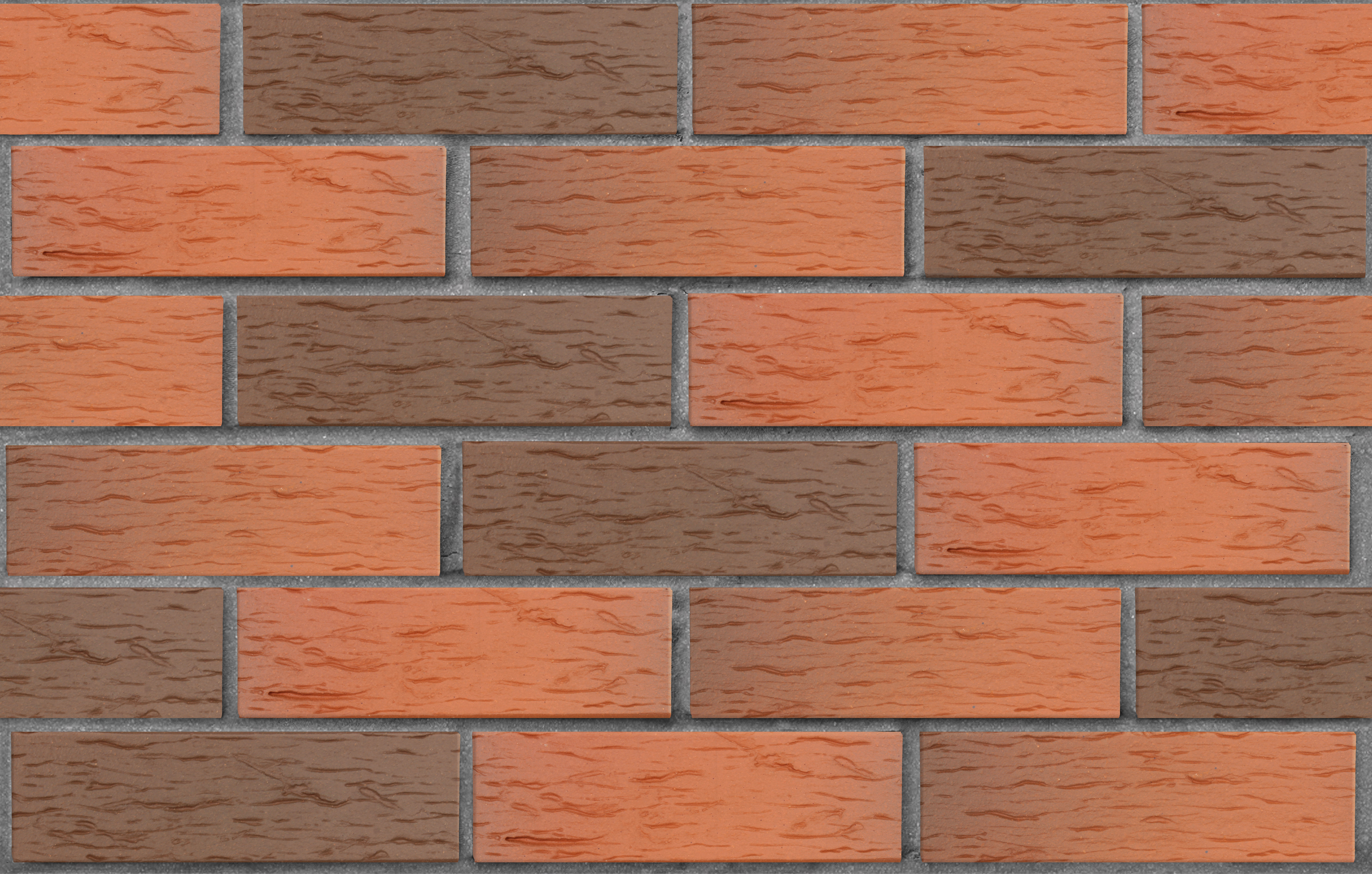 Коллекция Классика. Клинкер фасадный красный флэш "Ноттингем", поверхность береста