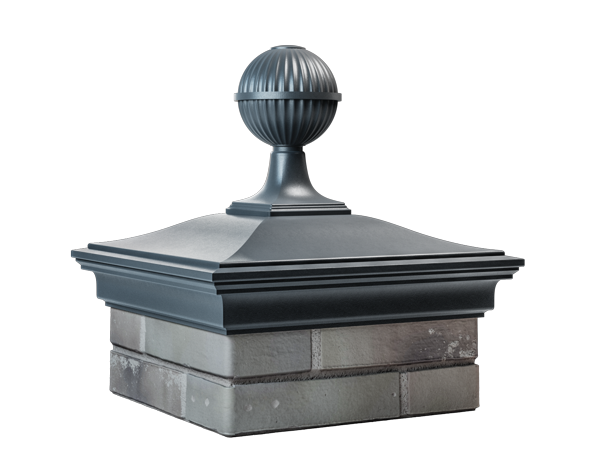 Колпак MONBLAN 385 x 385 на 1,5 кирпича с шаром