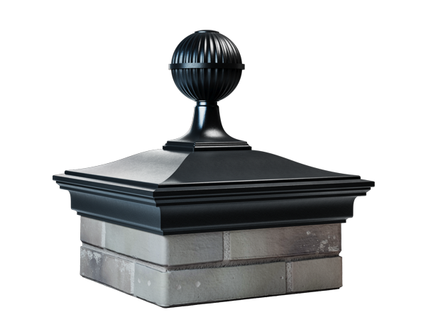 Колпак MONBLAN 385 x 385 на 1,5 кирпича с шаром