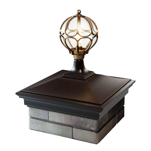 Колпак MONBLAN 385 x 385 на 1,5 кирпича с фонарем