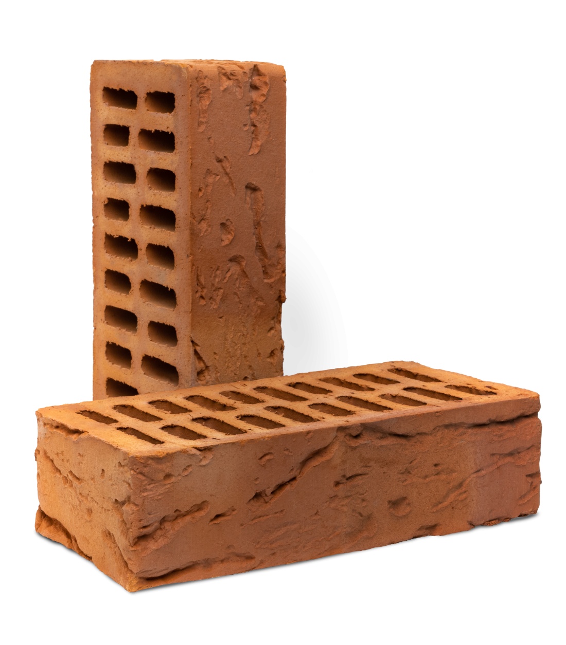 КИРПИЧ ОДИНАРНЫЙ ЛИЦЕВОЙ КРАСНЫЙ ГЛУБОКИЙ РУСТИК