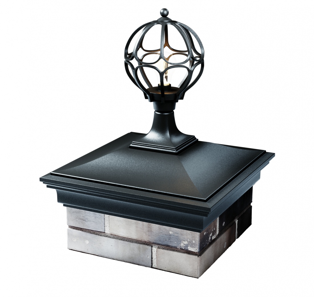 Колпак MONBLAN 355 х 355 с посадкой на 1,5 кирпича (0,7 НФ) с фонарем