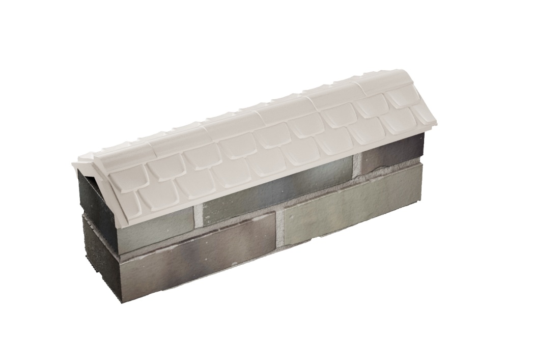 Парапет ELBRUS 130х510 с посадкой на 1/2 кирпича