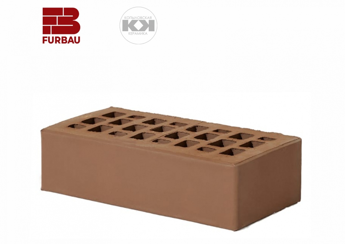 Кирпич облицовочный Корица Гладкий 1 НФ