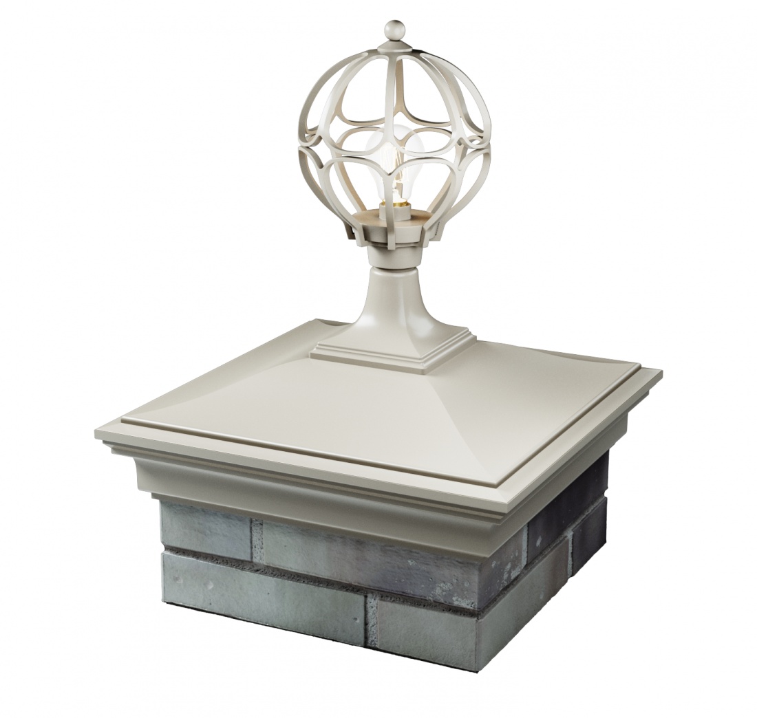 Колпак MONBLAN 355 х 355 с посадкой на 1,5 кирпича (0,7 НФ) с фонарем