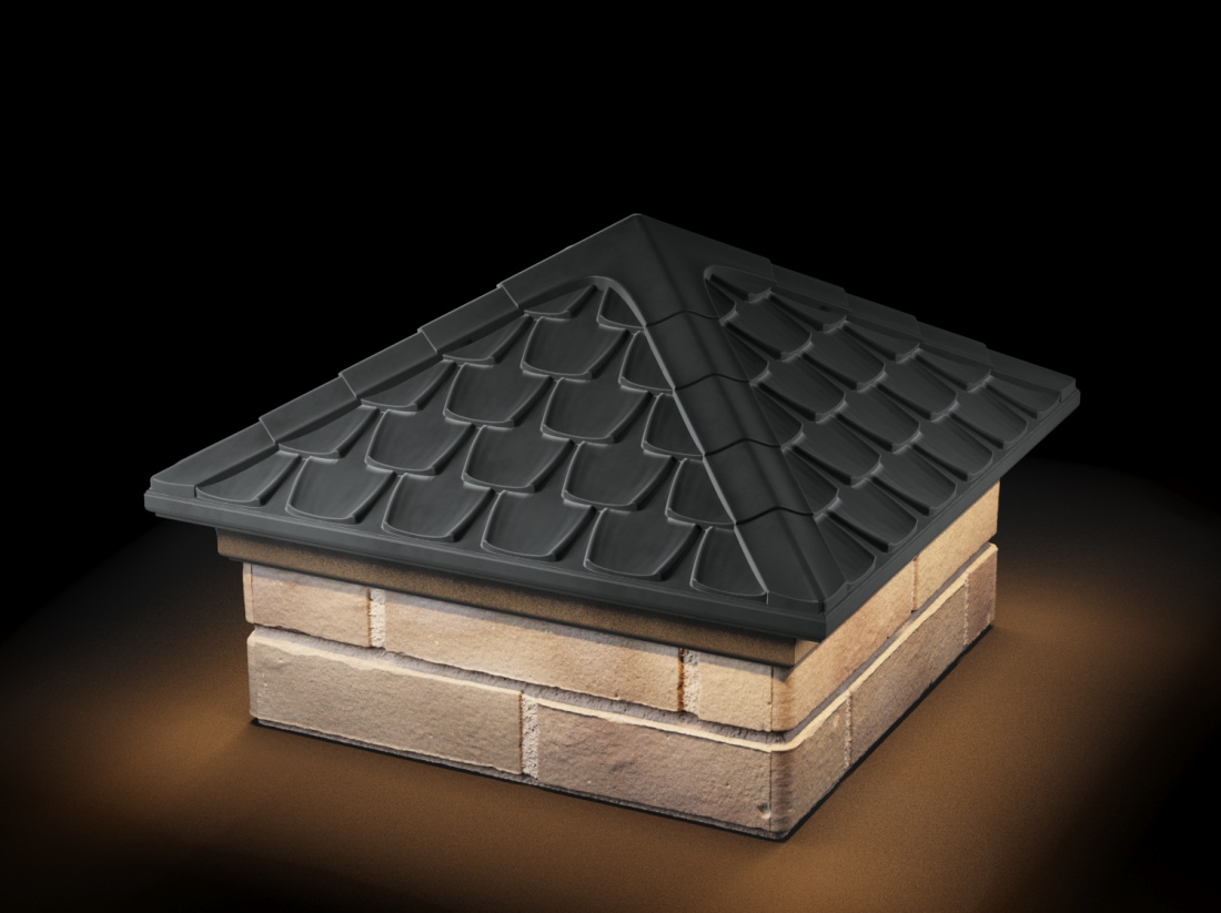 Колпак ELBRUS с посадкой 1,5 х 1,5 кирпича с подсветкой