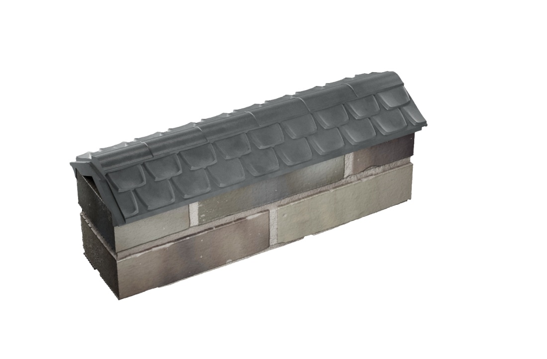 Парапет ELBRUS 130х510 с посадкой на 1/2 кирпича