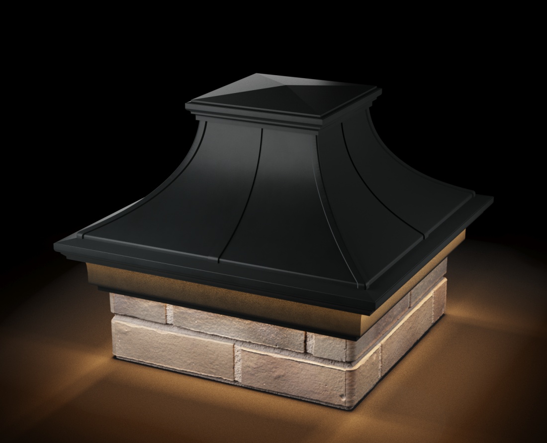 Колпак MONBLAN Premium с посадкой 1,5 х 1,5 кирпича с подсветкой