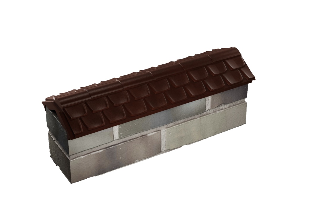 Парапет ELBRUS 130х510 с посадкой на 1/2 кирпича
