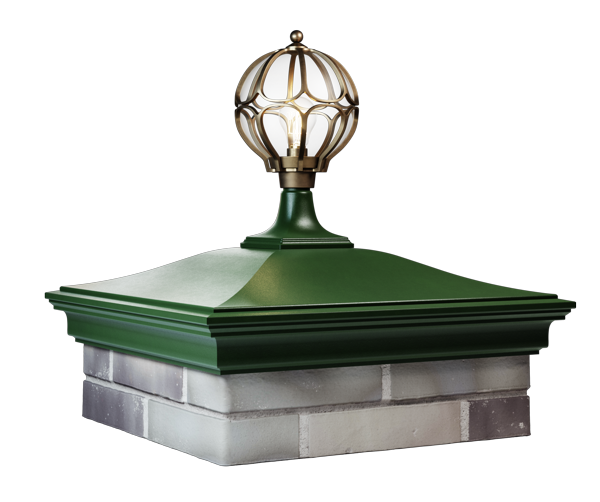 Колпак MONBLAN 520 х 520 на 2 кирпича с фонарем